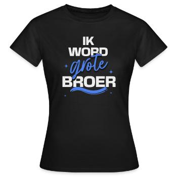 "Ich werde großer Bruder" Schwangerschaftsankündigung - Frauen T-Shirt - Schwarz - Vorne - AI Model Female 172 dark (172cm)
