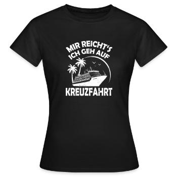 Ab Auf Kreuzfahrt - Frauen T-Shirt - Schwarz - Vorne - AI Model Female 172 dark (172cm)