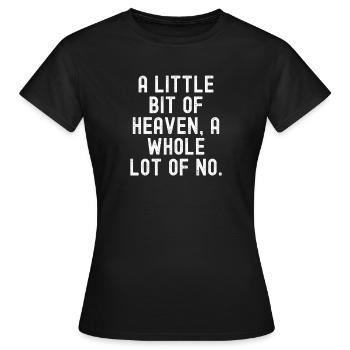 Himmlisches Nein: Kühnes Zitat - Frauen T-Shirt - Schwarz - Vorne - AI Model Female 172 dark (172cm)