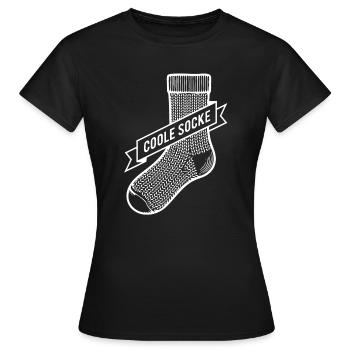 Coole Socke - Frauen T-Shirt - Schwarz - Vorne - AI Model Female 172 dark (172cm)
