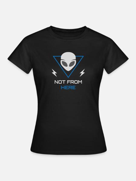 Alien UFO Sci Fi Outsider - Women's T-Shirt - black