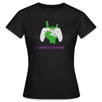 Untoter Gamer-Zombie-Humor - Frauen T-Shirt - Schwarz - Vorne - AI Model Female 172 dark (172cm)