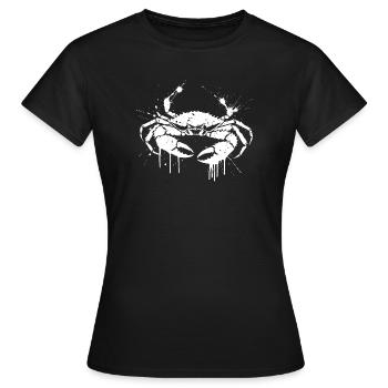 Crab Splash Grunge White - Frauen T-Shirt - Schwarz - Vorne - AI Model Female 172 dark (172cm)