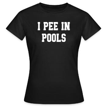 Fette Blocktypografie auf Schwarz - Frauen T-Shirt - Schwarz - Vorne - AI Model Female 172 dark (172cm)
