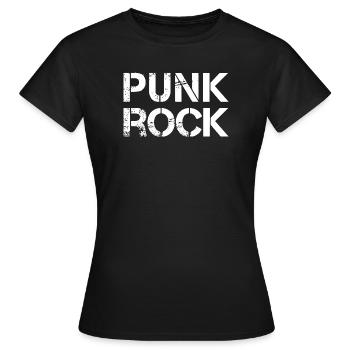 Punkrock Distressed Typografie - Frauen T-Shirt - Schwarz - Vorne - AI Model Female 172 dark (172cm)