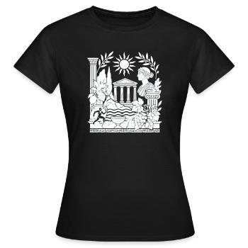 Mythologie grecque antique - T-shirt Femme - noir - Devant - AI Model Female 172 dark (172cm)