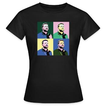 Zelensky Pop-Art - Women's T-Shirt - black - Front - AI Model Female 172 dark (172cm)