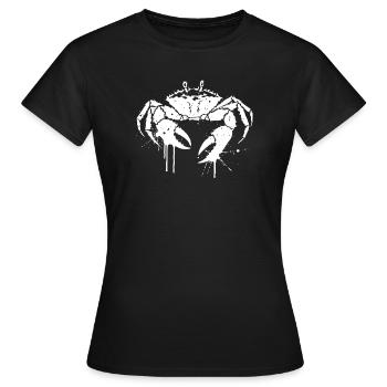 Weiße Spritzkrabbe - Frauen T-Shirt - Schwarz - Vorne - AI Model Female 172 dark (172cm)