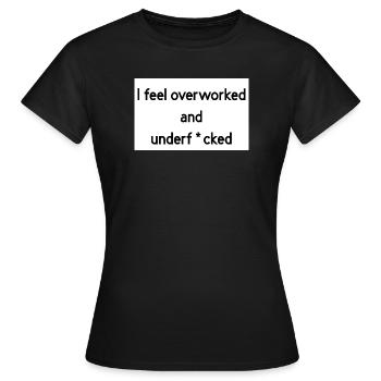 surmené - T-shirt Femme - noir - Devant - AI Model Female 172 dark (172cm)