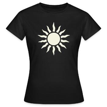 Sun with ray frame - Women's T-Shirt - black - Front - AI Model Female 172 dark (172cm)