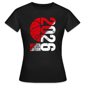 Basketball Meister Edition 2026 in rot und weiß - Frauen T-Shirt - Schwarz - Vorne - AI Model Female 172 dark (172cm)