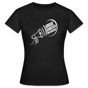 Grosse Schwester Vom Schulkind – Schulanfang - Frauen T-Shirt - Schwarz - Vorne - AI Model Female 172 dark (172cm)