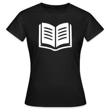 Buch Bücher lesen Geschenk - Frauen T-Shirt - Schwarz - Vorne - AI Model Female 172 dark (172cm)