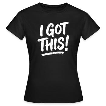 Ich habe diesen kühnen Pinsel bekommen - Frauen T-Shirt - Schwarz - Vorne - AI Model Female 172 dark (172cm)