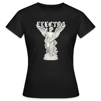 Electro Angel Statue Gothic - Women's T-Shirt - black - Front - AI Model Female 172 dark (172cm)