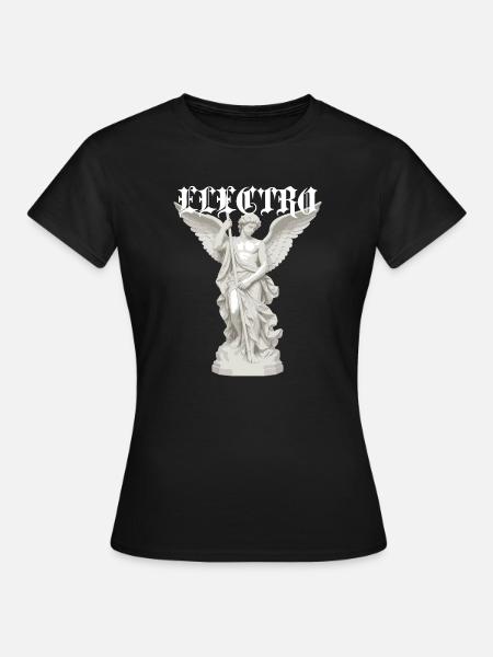 Elektro-Engel-Statue Gothic - Frauen T-Shirt - Schwarz