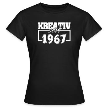 1967 - Frauen T-Shirt - Schwarz - Vorne - AI Model Female 172 dark (172cm)
