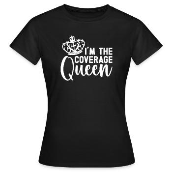 Insurance Agent Costume Coverage Queen Medicare - Frauen T-Shirt - Schwarz - Vorne - AI Model Female 172 dark (172cm)
