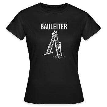 Bauleiter Bauwesen Lustiges Strichmännchen - Frauen T-Shirt - Schwarz - Vorne - AI Model Female 172 dark (172cm)