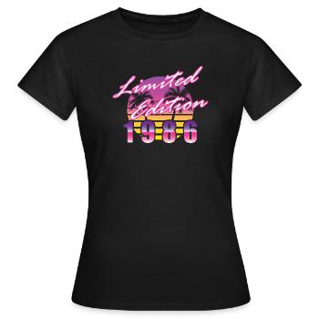 40. Geburtstag Limited Edition 1986 vintage - Frauen T-Shirt - Schwarz - Vorne - AI Model Female 172 dark (172cm)