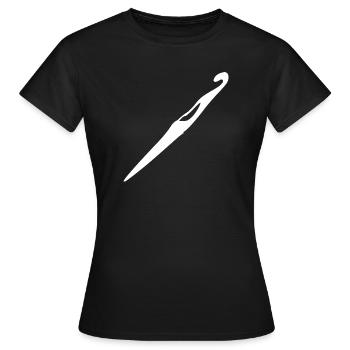 Cadeau crochet au crochet - T-shirt Femme - noir - Devant - AI Model Female 172 dark (172cm)