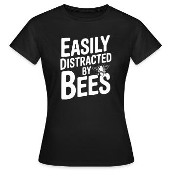 Leicht von Bienen ablenken lassen - Frauen T-Shirt - Schwarz - Vorne - AI Model Female 172 dark (172cm)