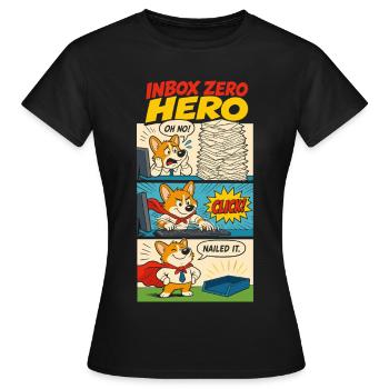Inbox Zero Office Hero - Women's T-Shirt - black - Front - AI Model Female 172 dark (172cm)