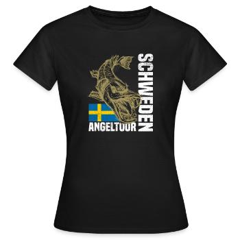 Suède Pêche - T-shirt Femme - noir - Devant - AI Model Female 172 dark (172cm)