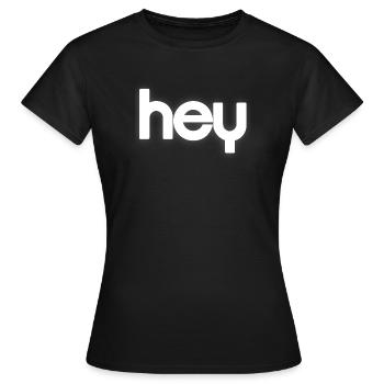 HEY Cloudline Abstract Banner - Frauen T-Shirt - Schwarz - Vorne - AI Model Female 172 dark (172cm)