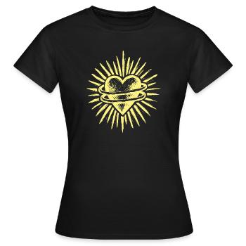 Heart Sun Radiant Heart - Women's T-Shirt - black - Front - AI Model Female 172 dark (172cm)