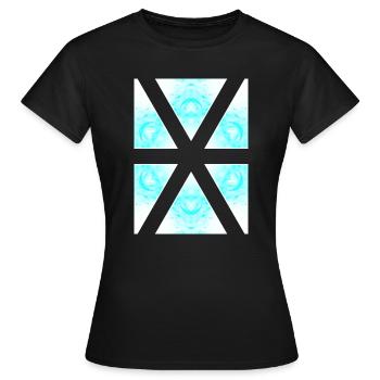Azur X-Muster im Eis-Marble - Women's T-Shirt - black - Front - AI Model Female 172 dark (172cm)