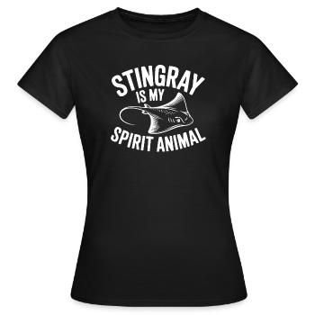 Stachelrochen ist mein Geisttier - Frauen T-Shirt - Schwarz - Vorne - AI Model Female 172 dark (172cm)