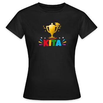 Kita - Frauen T-Shirt - Schwarz - Vorne - AI Model Female 172 dark (172cm)