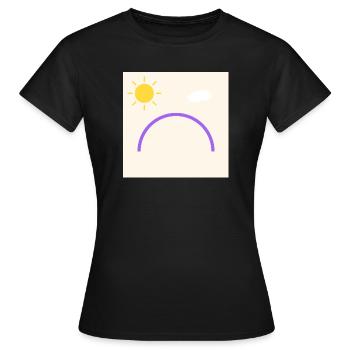 Lila Schleife in wenig Sonne - Frauen T-Shirt - Schwarz - Vorne - AI Model Female 172 dark (172cm)