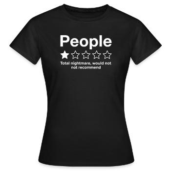 People One Star Total Nightmare  - Frauen T-Shirt - Schwarz - Vorne - AI Model Female 172 dark (172cm)