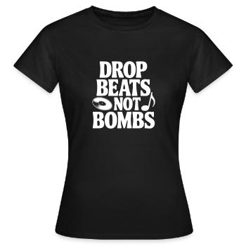 Drop bat et non bombe - T-shirt Femme - noir - Devant - AI Model Female 172 dark (172cm)