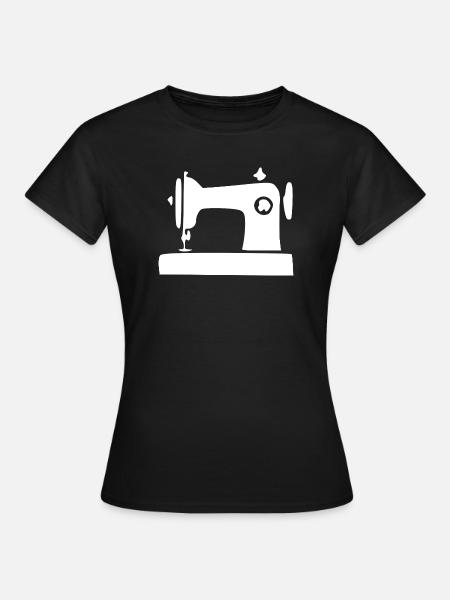 Nähmaschine Geschenk Näherin - Frauen T-Shirt - Schwarz