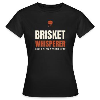 BBQ Chuchoteur de Poitrine - T-shirt Femme - noir - Devant - AI Model Female 172 dark (172cm)