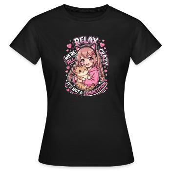 Relax We're All Crazy Competition - Women's T-Shirt - black - Front - AI Model Female 172 dark (172cm)