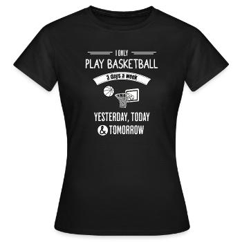 Citation drôle de basket - T-shirt Femme - noir - Devant - AI Model Female 172 dark (172cm)