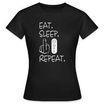 Va te faire foutre. Va te faire foutre. Va te faire foutre - T-shirt Femme - noir - Devant - AI Model Female 172 dark (172cm)