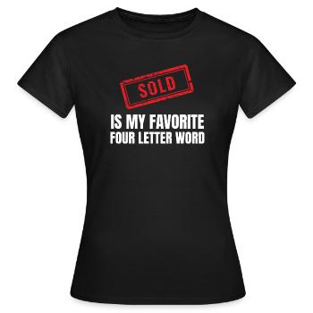 Real Estate Agent Realtor Home Seller Marketing - Women's T-Shirt - black - Front - AI Model Female 172 dark (172cm)