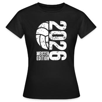 Sweat à capuche Maître Volleyball 2026, blanc, maillot de bain - T-shirt Femme - noir - Devant - AI Model Female 172 dark (172cm)