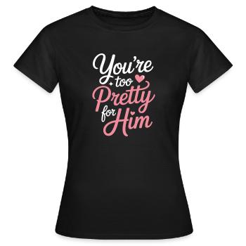 Trop jolie pour lui, meilleure amie meilleure amie, ex rupture - T-shirt Femme - noir - Devant - AI Model Female 172 dark (172cm)