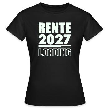 Pension 2027 Loading - Women's T-Shirt - black - Front - AI Model Female 172 dark (172cm)