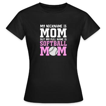 Maman de softball Maman de softball - T-shirt Femme - noir - Devant - AI Model Female 172 dark (172cm)