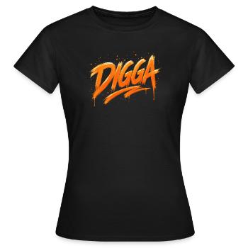 DIGGA – Urban Graffiti Statement - Women's T-Shirt - black - Front - AI Model Female 172 dark (172cm)