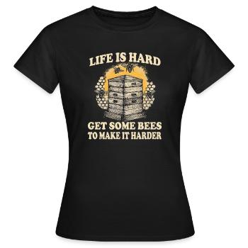 Beekeeper Bee Fan Beekeeping Supplies Beekeeper Accessories Funny - Women's T-Shirt - black - Front - AI Model Female 172 dark (172cm)