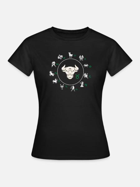 Sternzeichen Stier - Frauen T-Shirt - Schwarz