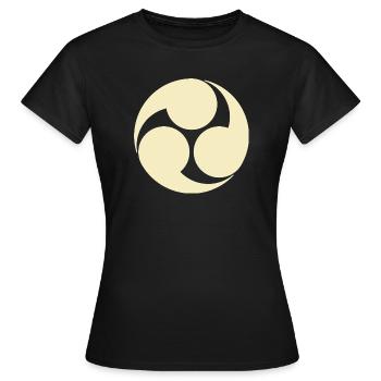 Oriental Vintage Pale Yellow Kobayakawa Japan Mon - Women's T-Shirt - black - Front - AI Model Female 172 dark (172cm)